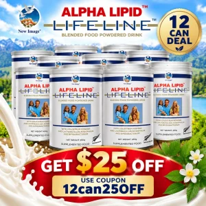 Alpha Lipid Lifeline 12 can bulk buy promotion offering $25 off with coupon code 12can25OFF.
